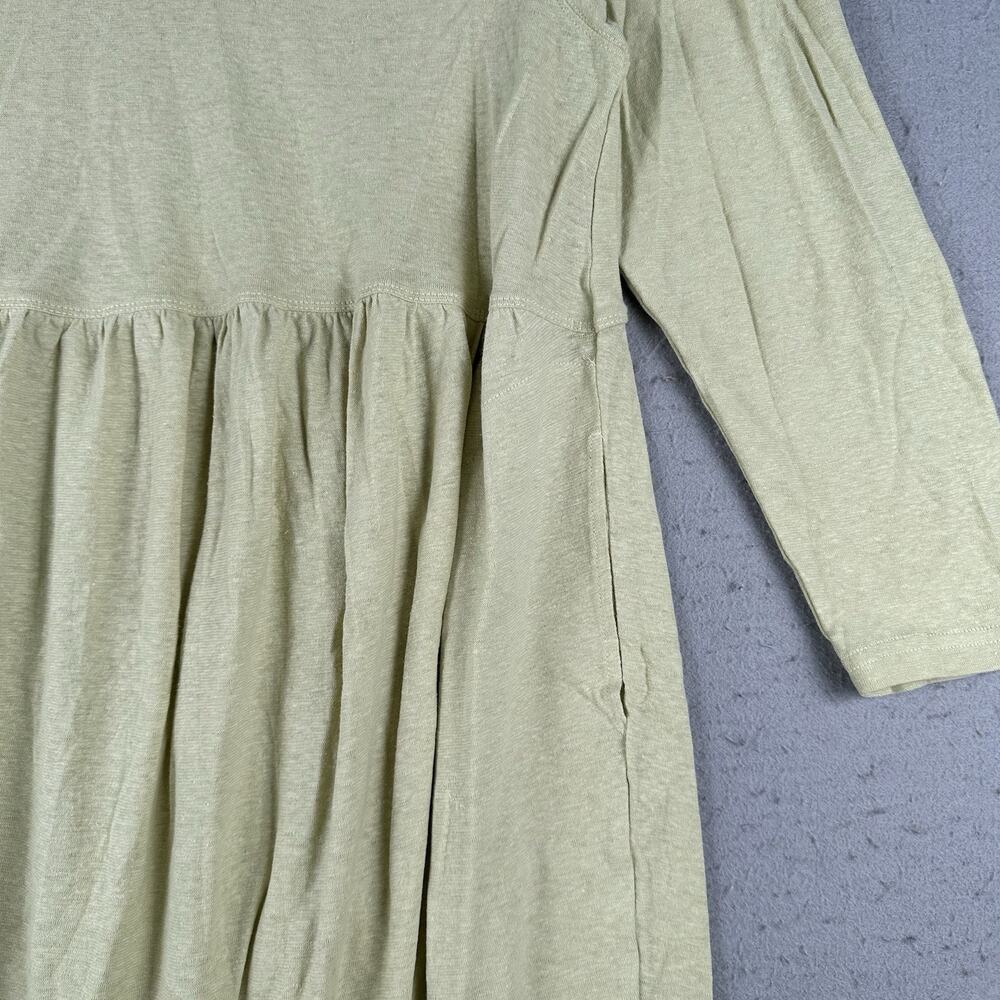 Free People Moonlight Midi Dress Small Fava Bean Green Cotton Hemp FP Beach - Picture 6 of 16